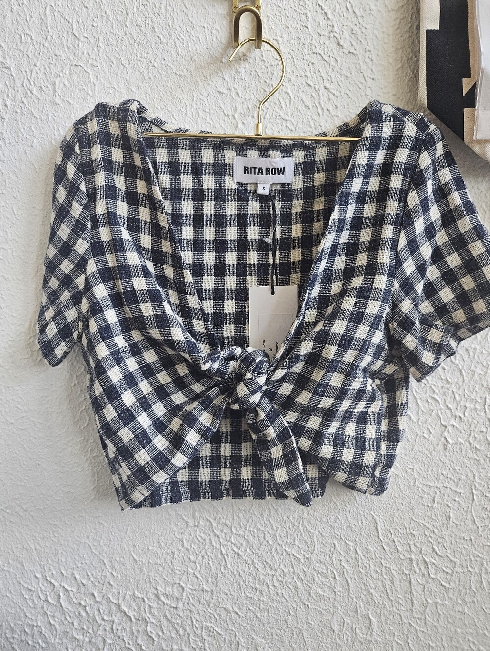 Rita Row Gingham Shirt Sz S